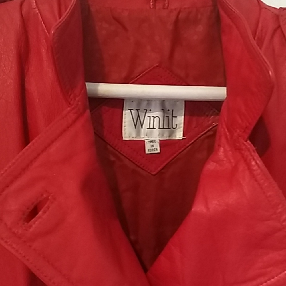 Red Leather Jacket - Picture 3 of 4